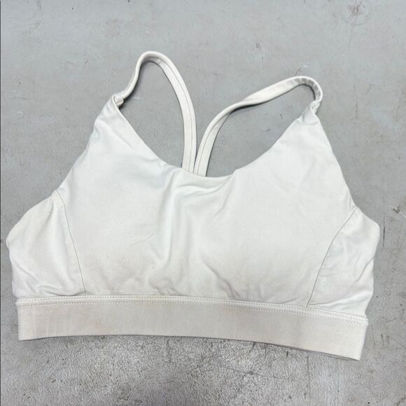 Women's White Sports Bra Like New - Padded - Size Large - Removable Pads - Picture 1 of 2